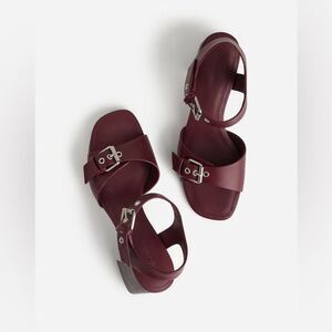 Madewell The Neeka Ankle-Strap Heeled Sandal Size 8 NWT